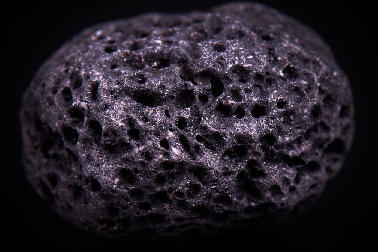 Black Porous Basalt Stone