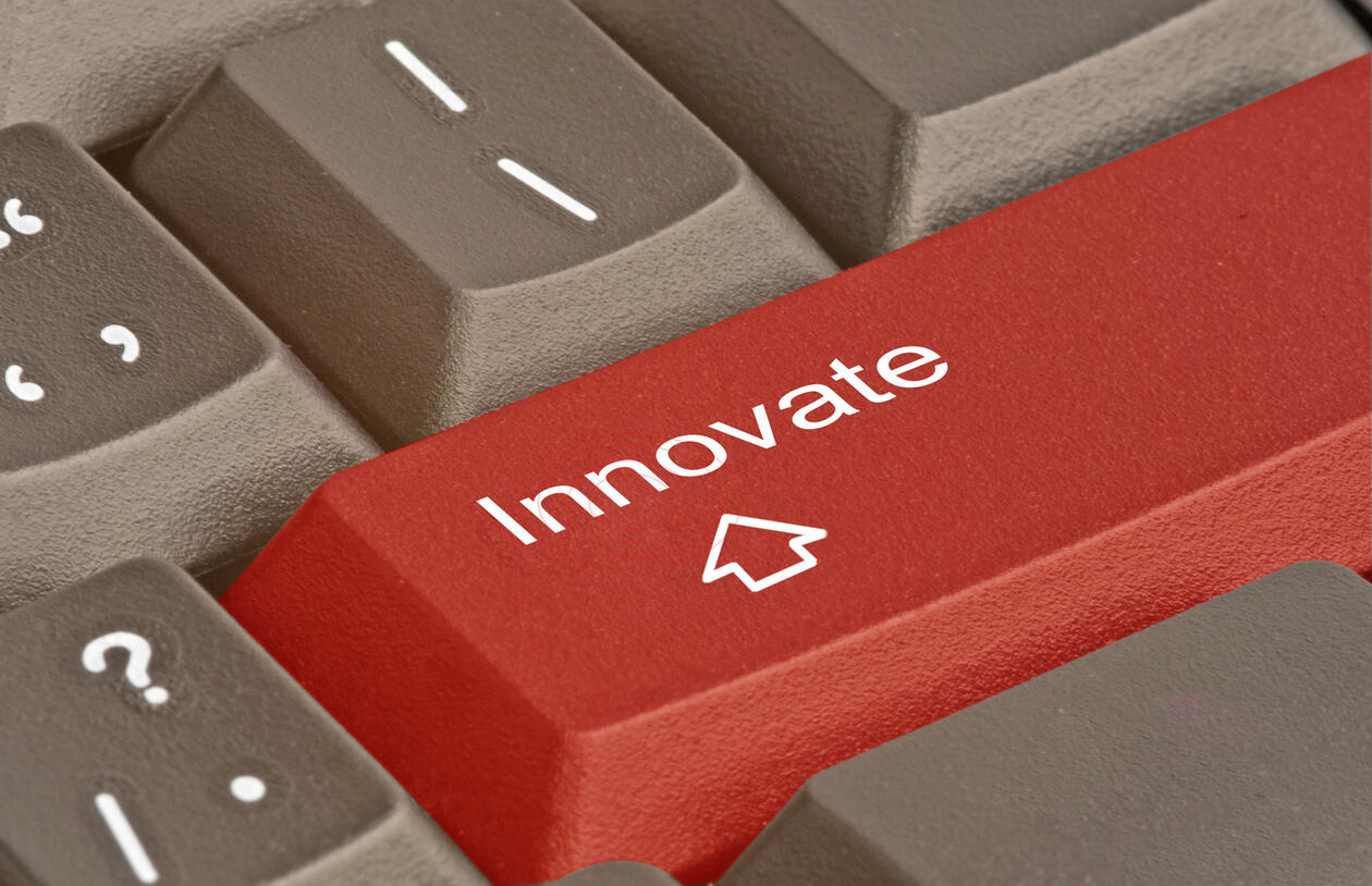 Shift key saying "innovate"