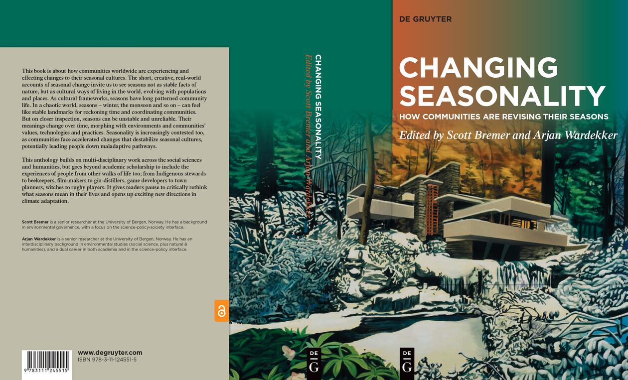 Book cover for Changing Seasonality - a modernist house, several seasons in the back- and foreground