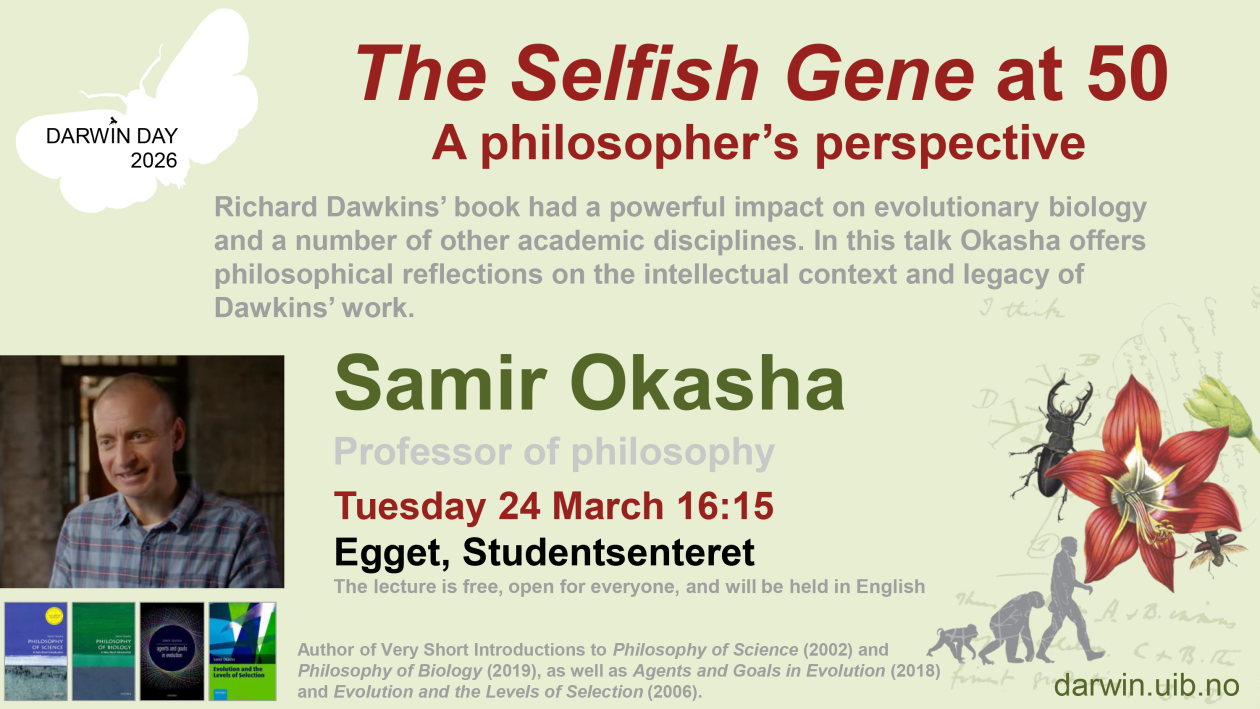 Promoteringsplakat for Darwin Day 2026