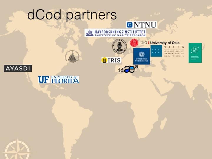 World map showing dCod partners