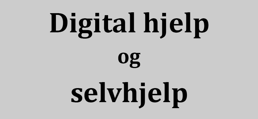 Teksten Digital hjelp og selvhjelp