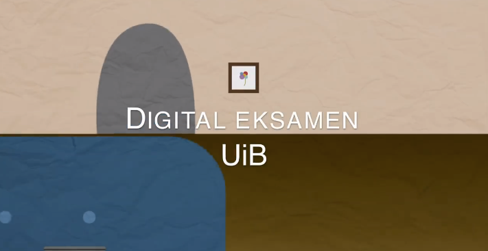 Digital eksamen ved UiB-plakat