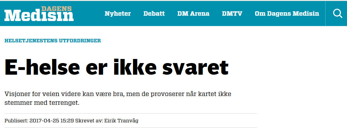 Dagens Medisin innlegg