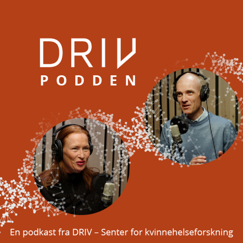 Plakat for Drivpodden med bilde av Marion Solheim og Stian Knappskog