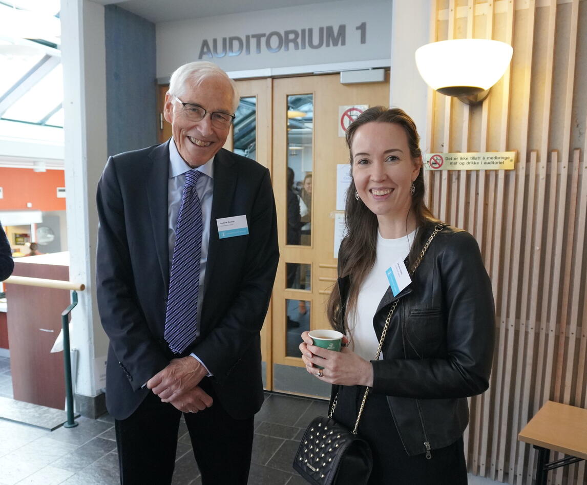 Photo of Professor Frederik Zimmer and PhD Candidate Johanna Viitala.