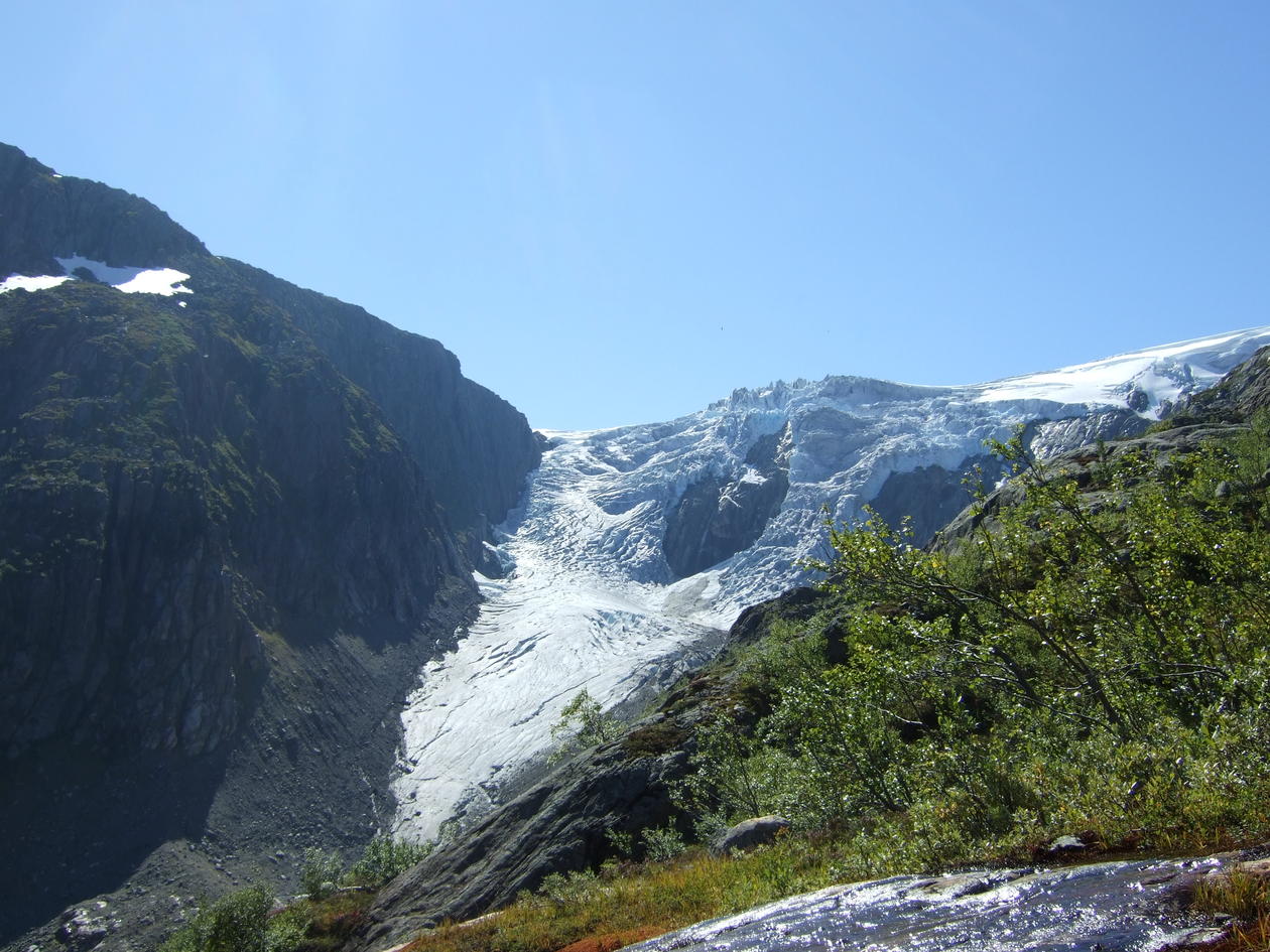 Nedre Buerbreen og øvre del av feltområdet.