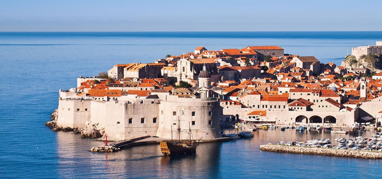 Aerial view of Dubrovnik.