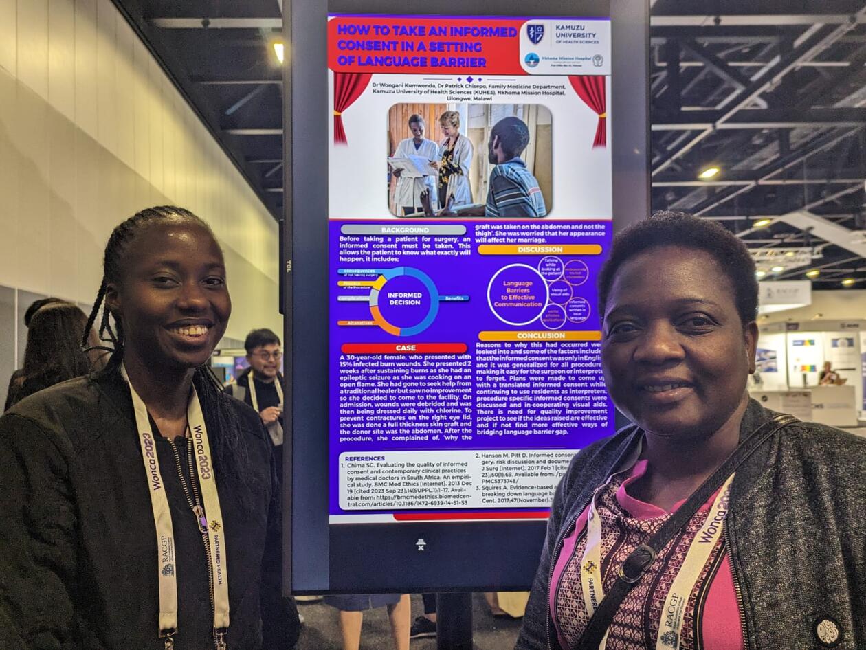 Dr. Wongani Kumwenda and Dr. Martha Makwero