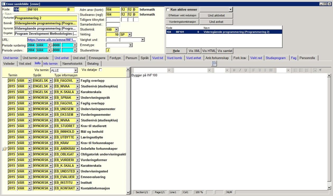 Bildet viser infotyper i Emne samlebilde