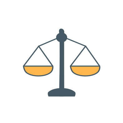 Illustrasjon av vekt med vektskåler