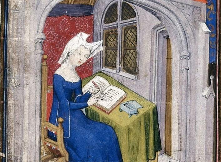 Maleri av forfatter Christine de Pizan
