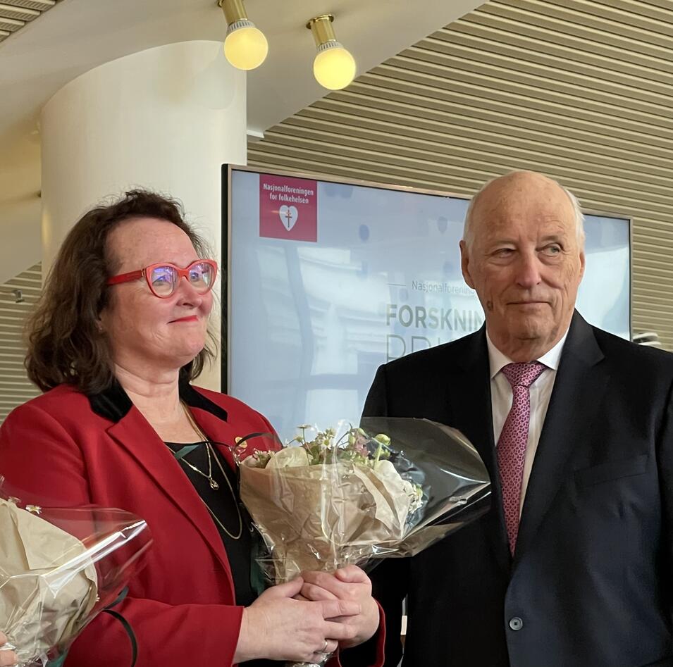 bilde Eva gerdts og HM Kong Harald