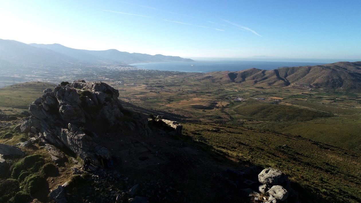 The site of Gourimadi overlooking the Cyclades