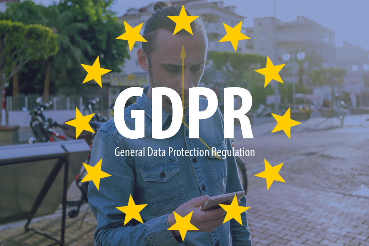 man with mobile phone gdpr