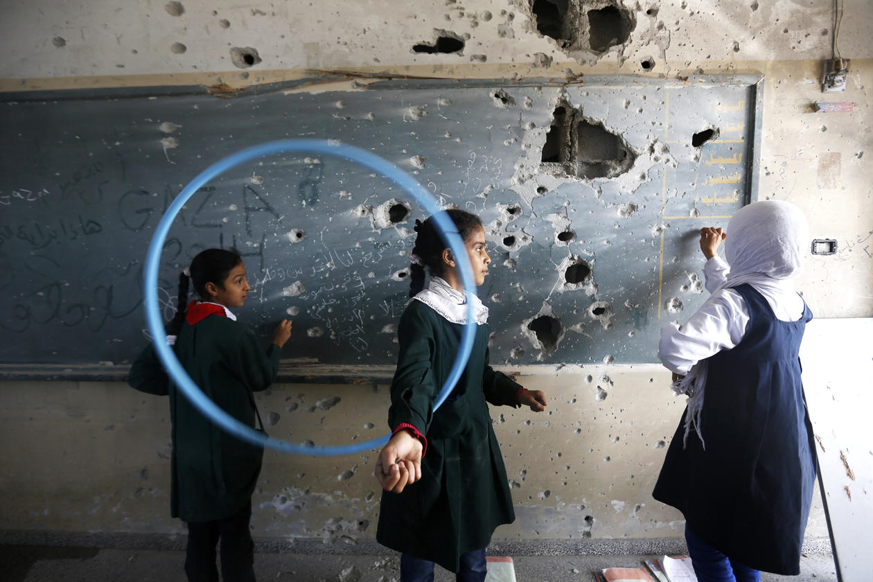 Schoolgirls in Gaza