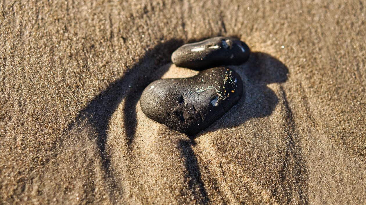 Heart shaped stones