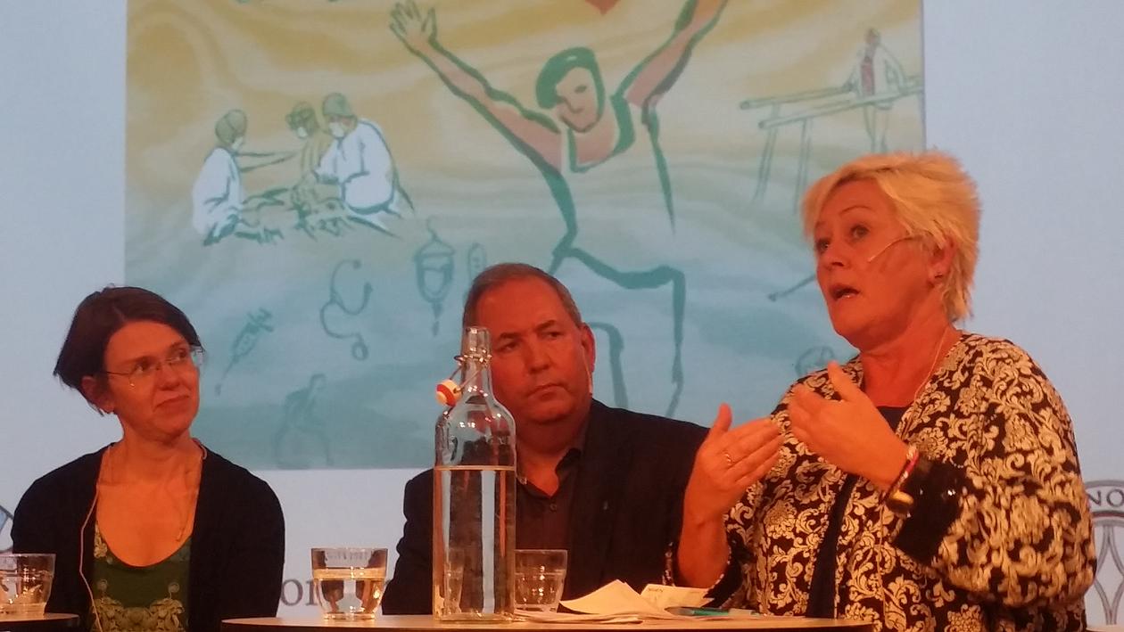 Helseprioriteringar i framtida, Ryel Anne Lise Ryel holder innlegg på en konferanse.