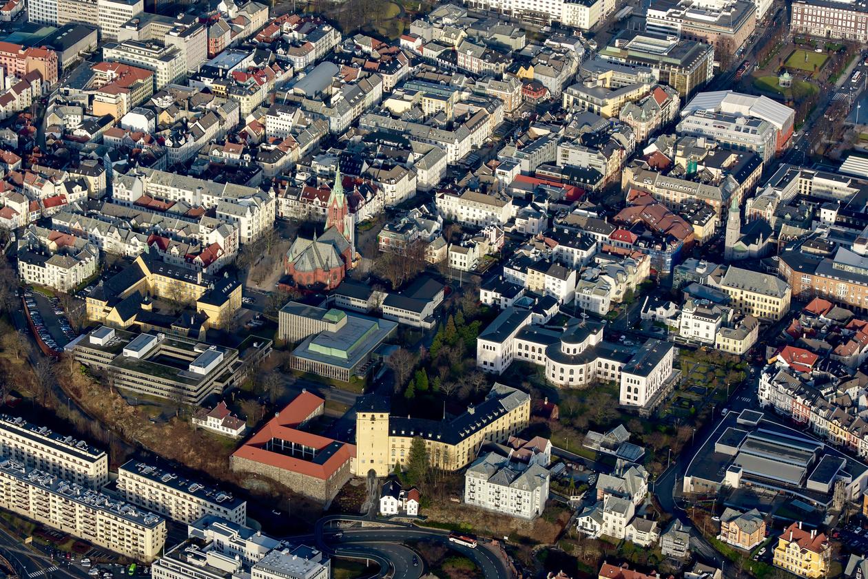 Air view UiB, Sydneshaugen