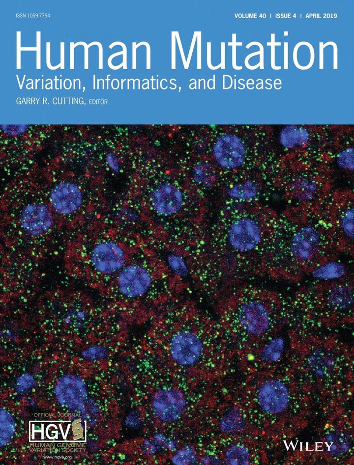 Back cover of April 2019 issue of Human Mutation