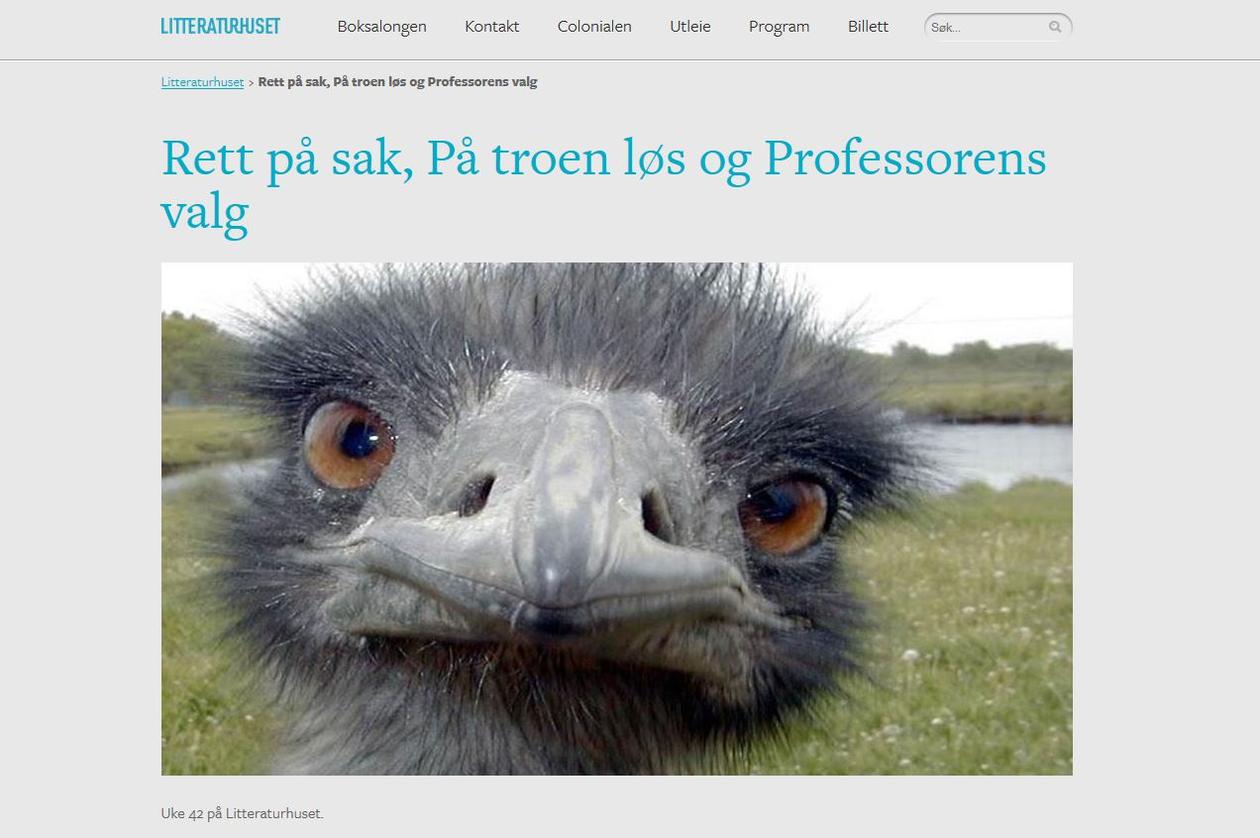 Litteraturhuset i Bergen sin hovedside