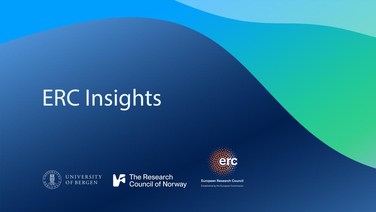 Plakat med tekst ERC Insights