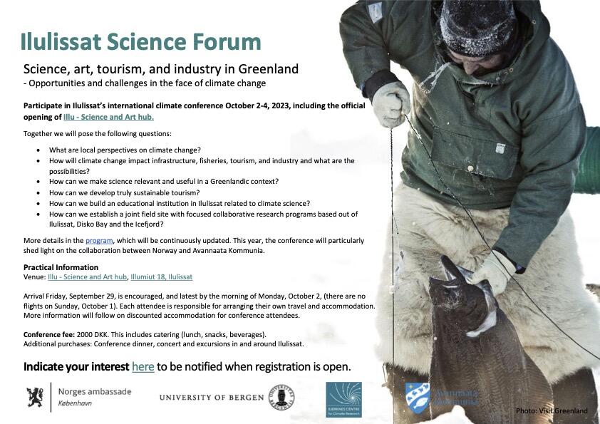Ilulissat Science Forum flyer ENG