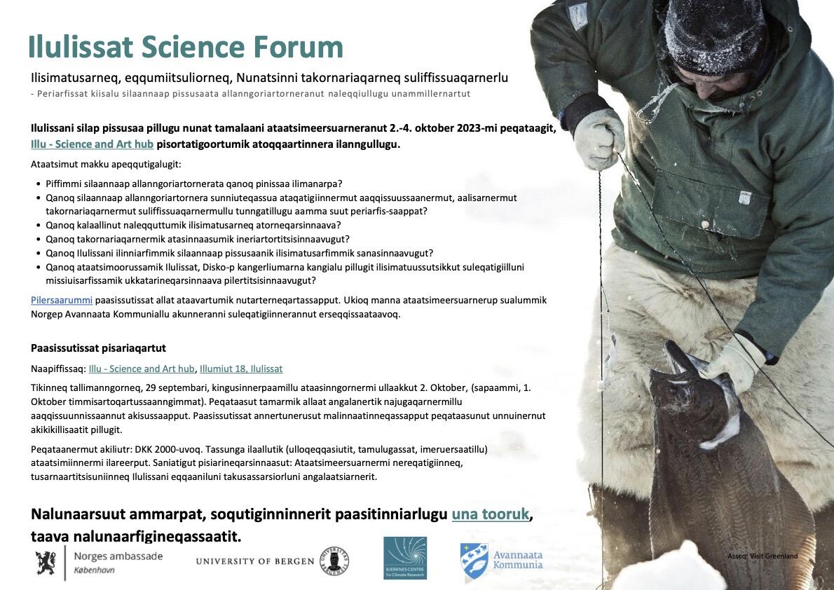 Ilulissat Science Forum flyer KAL