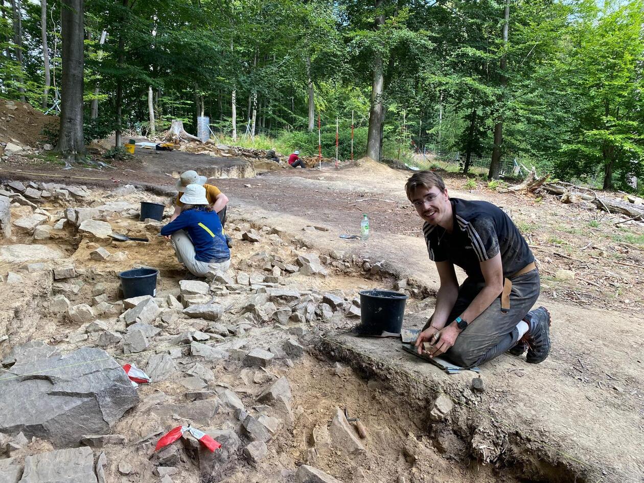 Studenter på utgraving i Tyskland