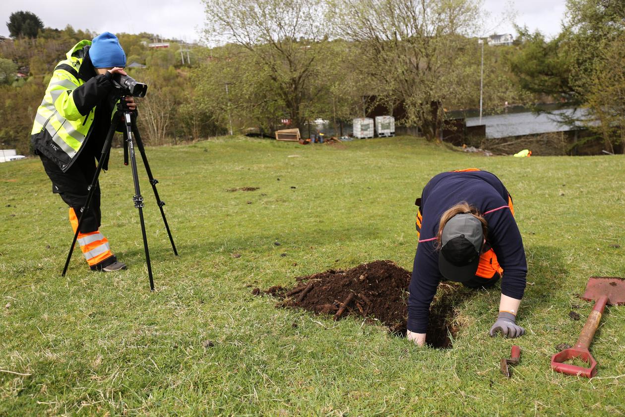 Filming på lokalitet 13