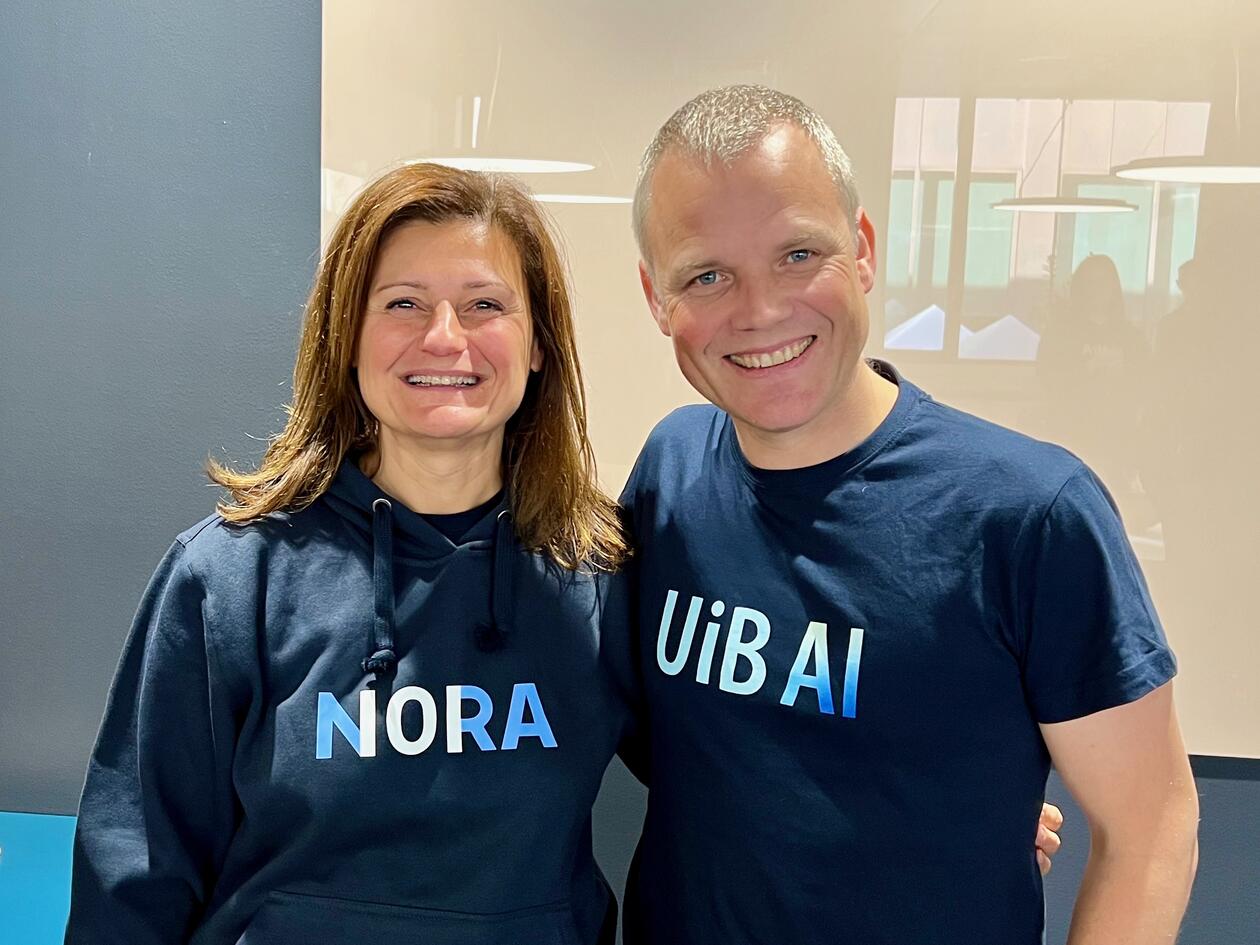 Pinar Heggernes og Klas H. Pettersen i NORA