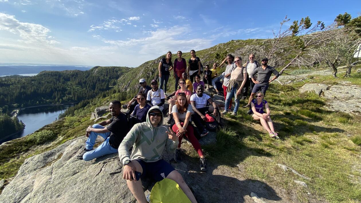 BSRS participants hiking in the mountains