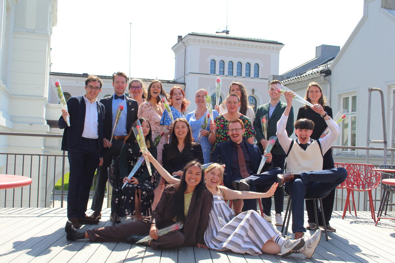 Masterstudenter på masterseremonien våren 2023