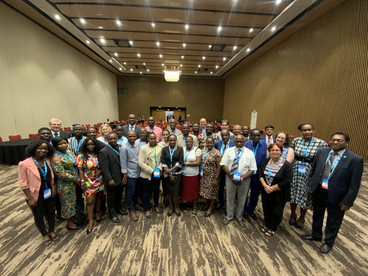 The Water ESSENCE Africa group photographed after the workshop at the global conference in Kigali in December 2023.