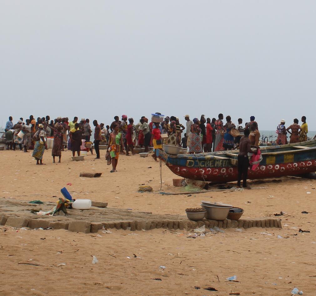 bilde fra fiskesamfunn i Ghana/Togo 