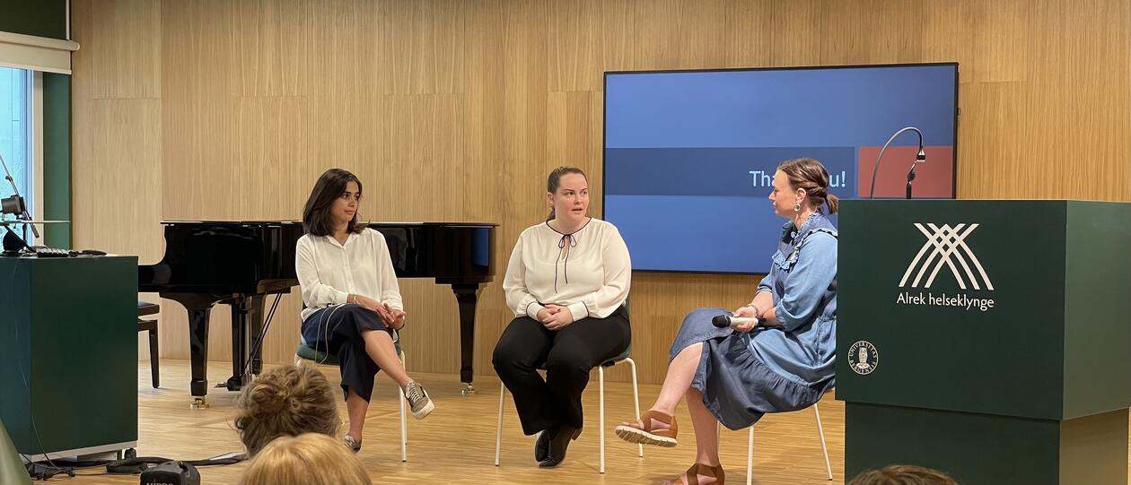 Studentkonferanse - Francisca Gaifem, Hollie Reynolds og Berit Angelskår