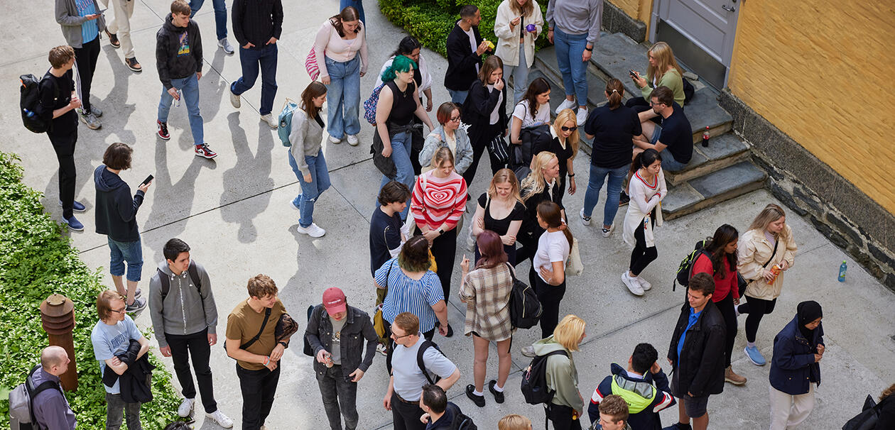 Bilde av studenter ved UiB, mangfold