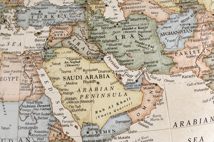 Map of the Middle East