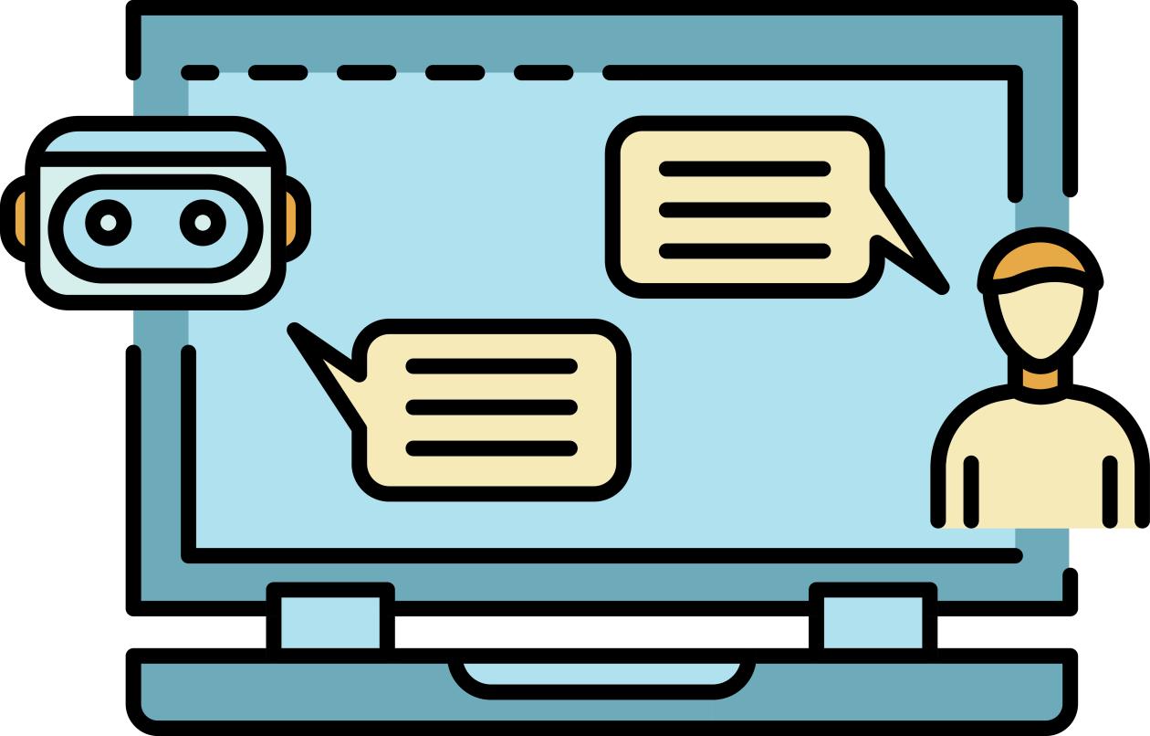 Illustarsjon av samtale med chatbot