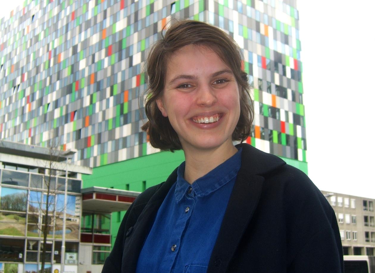 Kristina på campus.