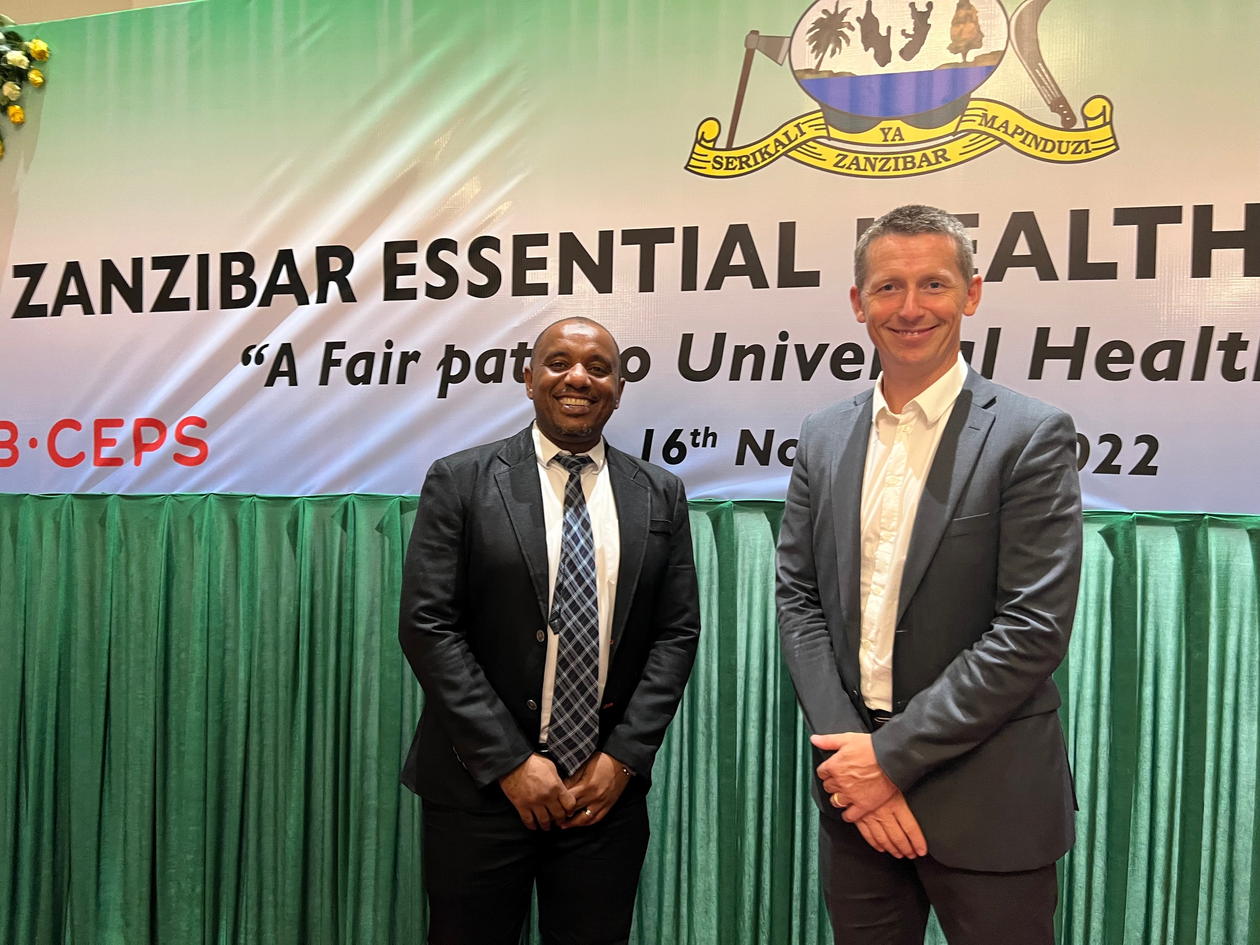 Omar Mwalim and Kjell Arne Johansson during the launch event of EHCP Report in Zanzibar