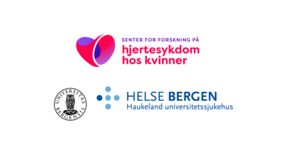 Logo Helsevest, UiB, Senter for forskning på hjertesykdom hos kvinner