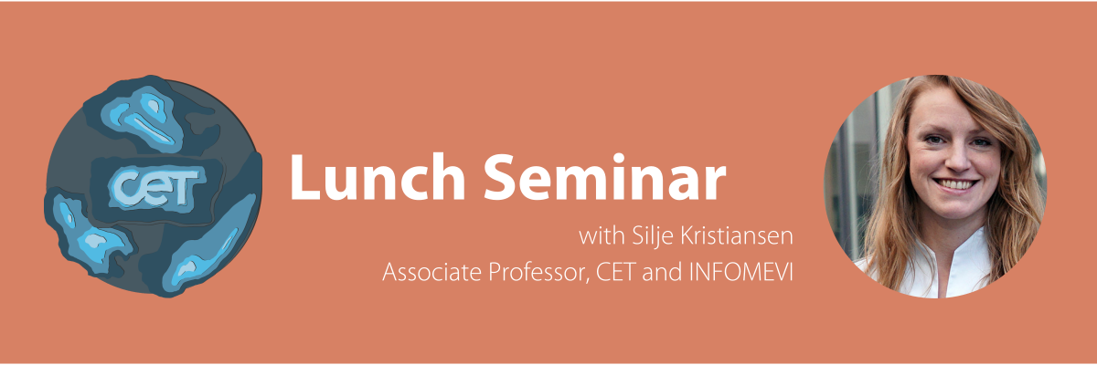 CET Lunch banner with picture of Silje Kristiansen