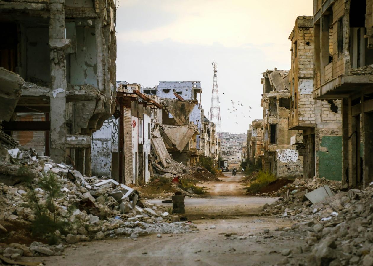 Empty streets in Syria