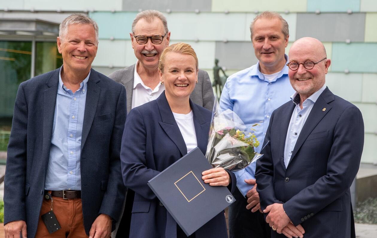 Fra venstre: Morten E. Berge, Anders A. Johansson, Margrete Smeby-Lerstad, Torgils Lægreid og Per Vult van Steyern