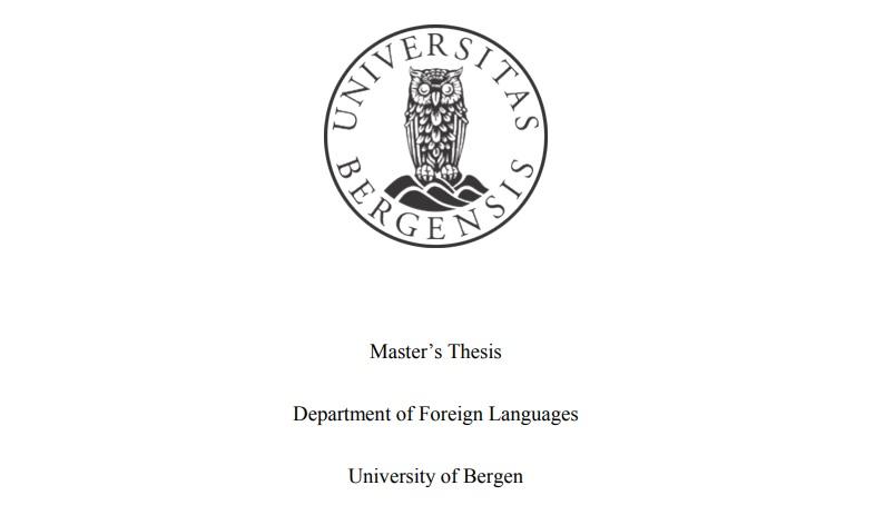 Master's Thesis