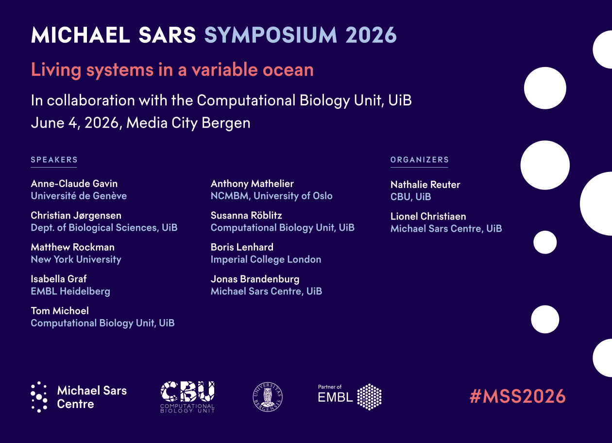 Graphics introducing the Michael Sars Symposium 2026