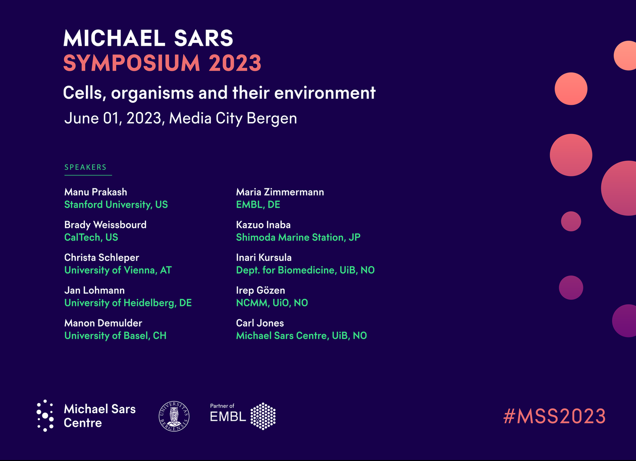 Poster promoting the Michael Sars Symposium