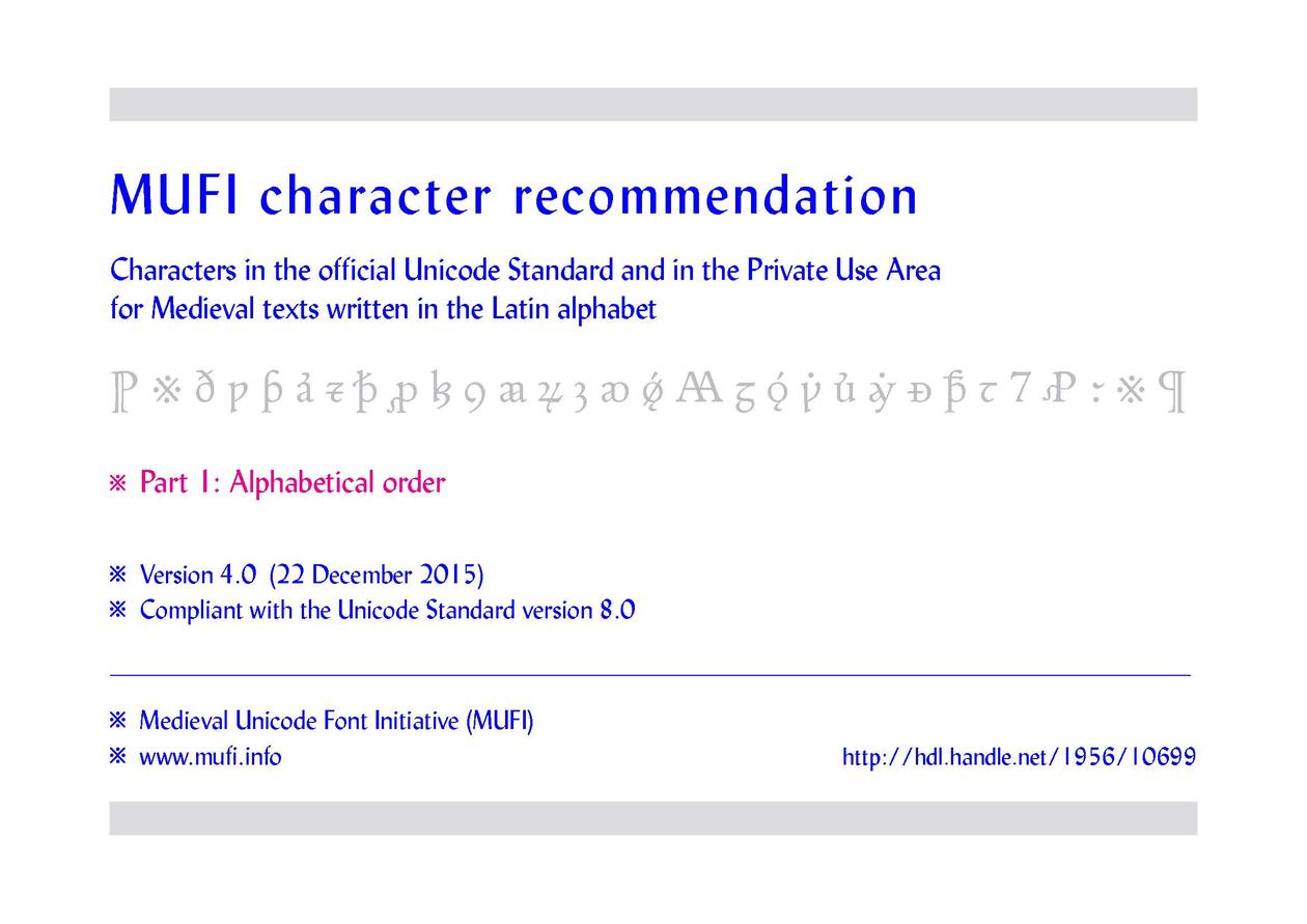 Unicode Code Charts