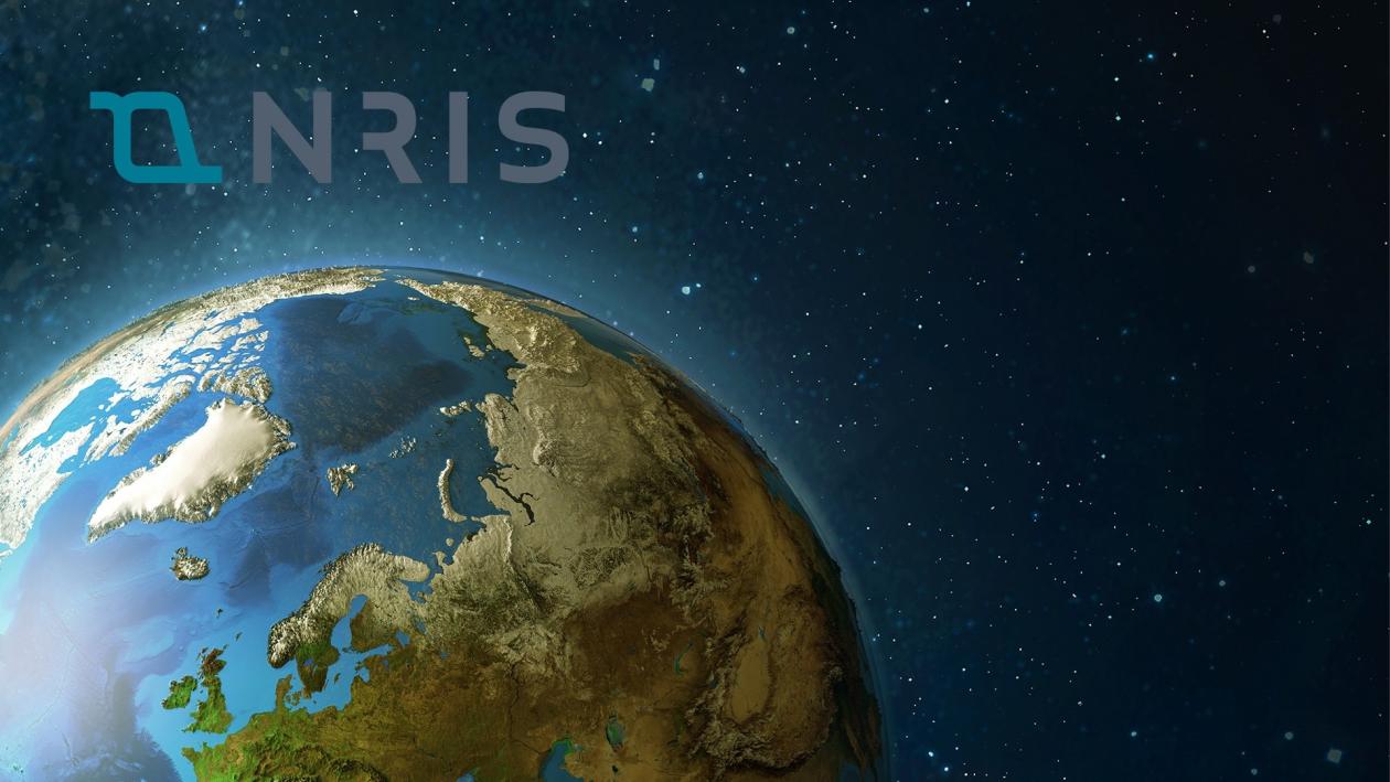 illustration photo of earth from space with NRIS logo